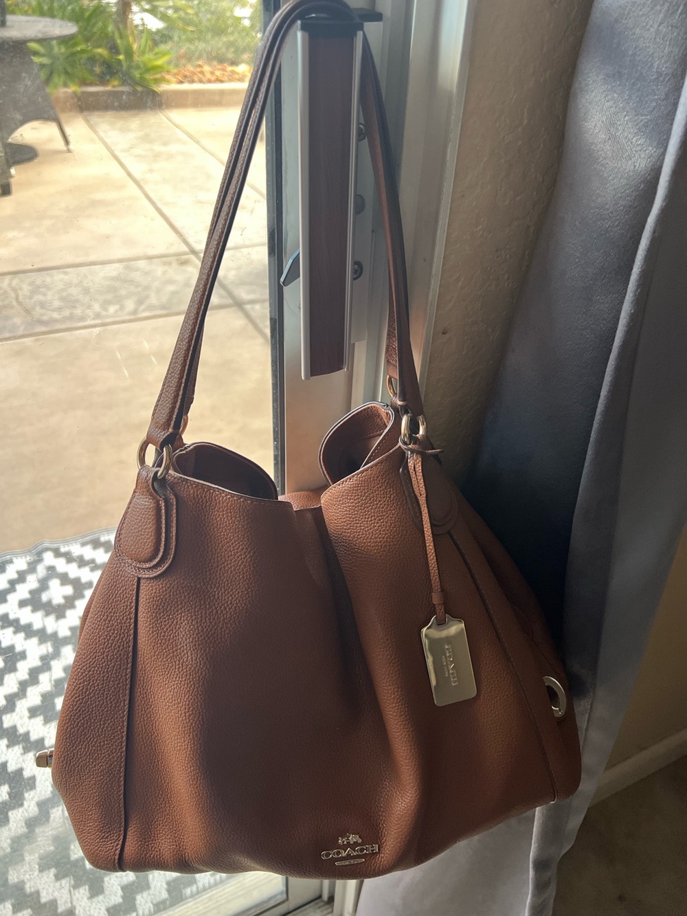 Coach Edie Cognac Shoulder Bag - Picture 5 of 5